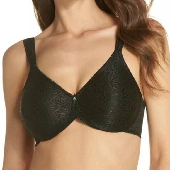 New WACOAL Jacquard Non-Padded Seamless Black Underwire Bra #855367 NWT Size 34D - Picture 4 of 13